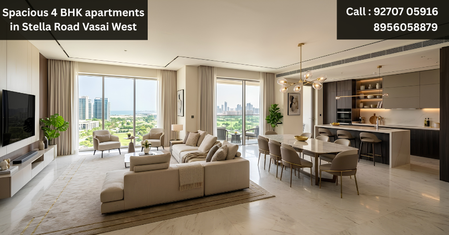 Spacious 4 BHK apartments in Stella Road Vasai West